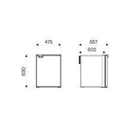 IndelB Cruise 85 Kleskab 12/24V