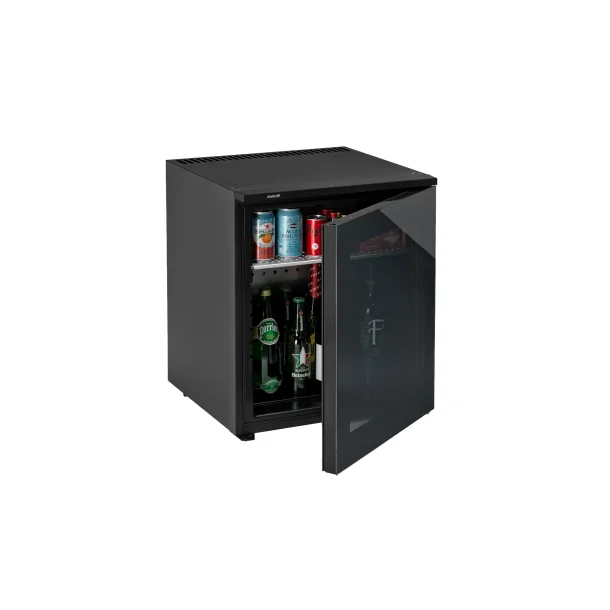 IndelB K60 Ecosmart minikleskab med sort glas lge
