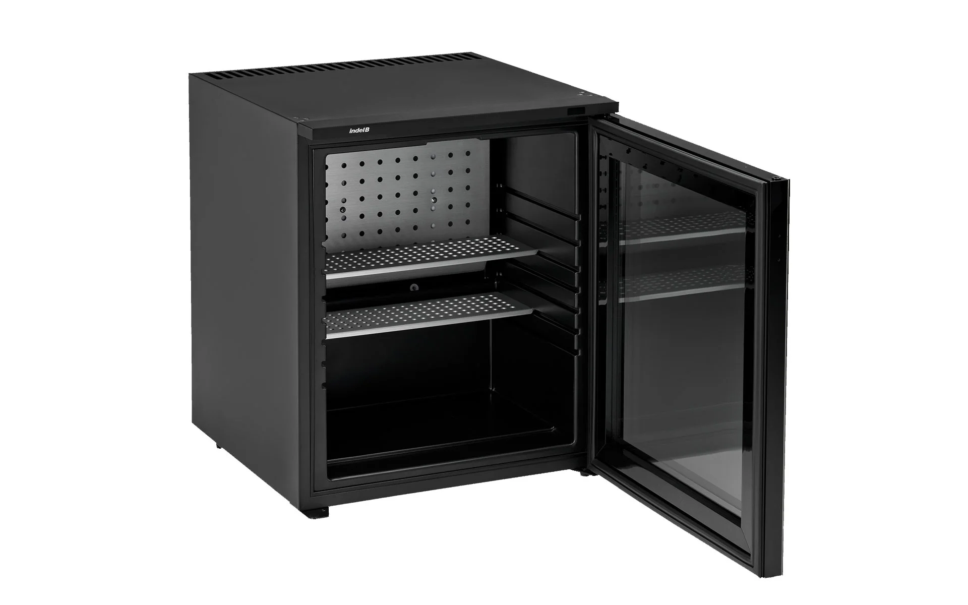 IndelB K60 Ecosmart minikøleskab med sort glas låge Mini køleskab